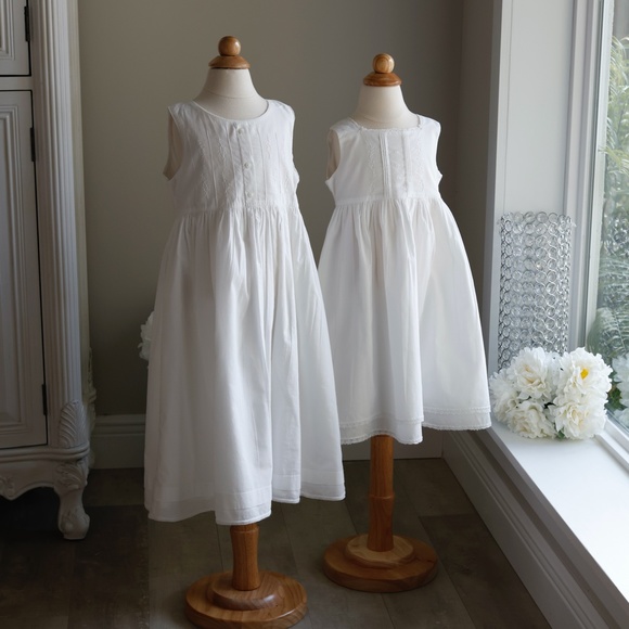 Strasburg Dress White 100% Cotton Beach Portrait Summer Vacation Embroidery Lace - Picture 6 of 7